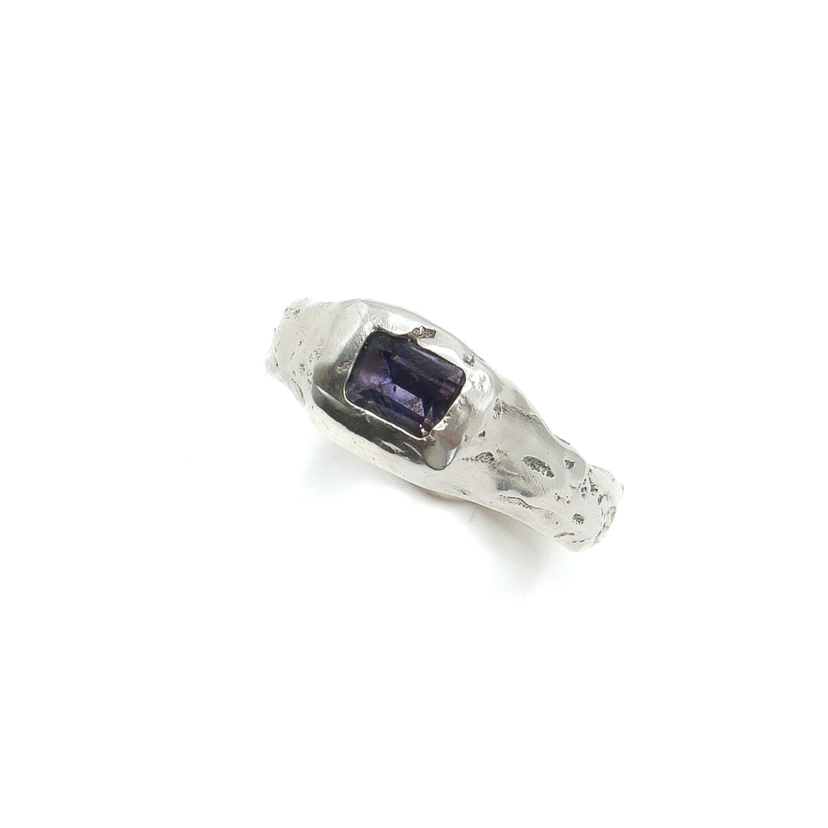 AMETHYSTE SIGNET SILVER T59