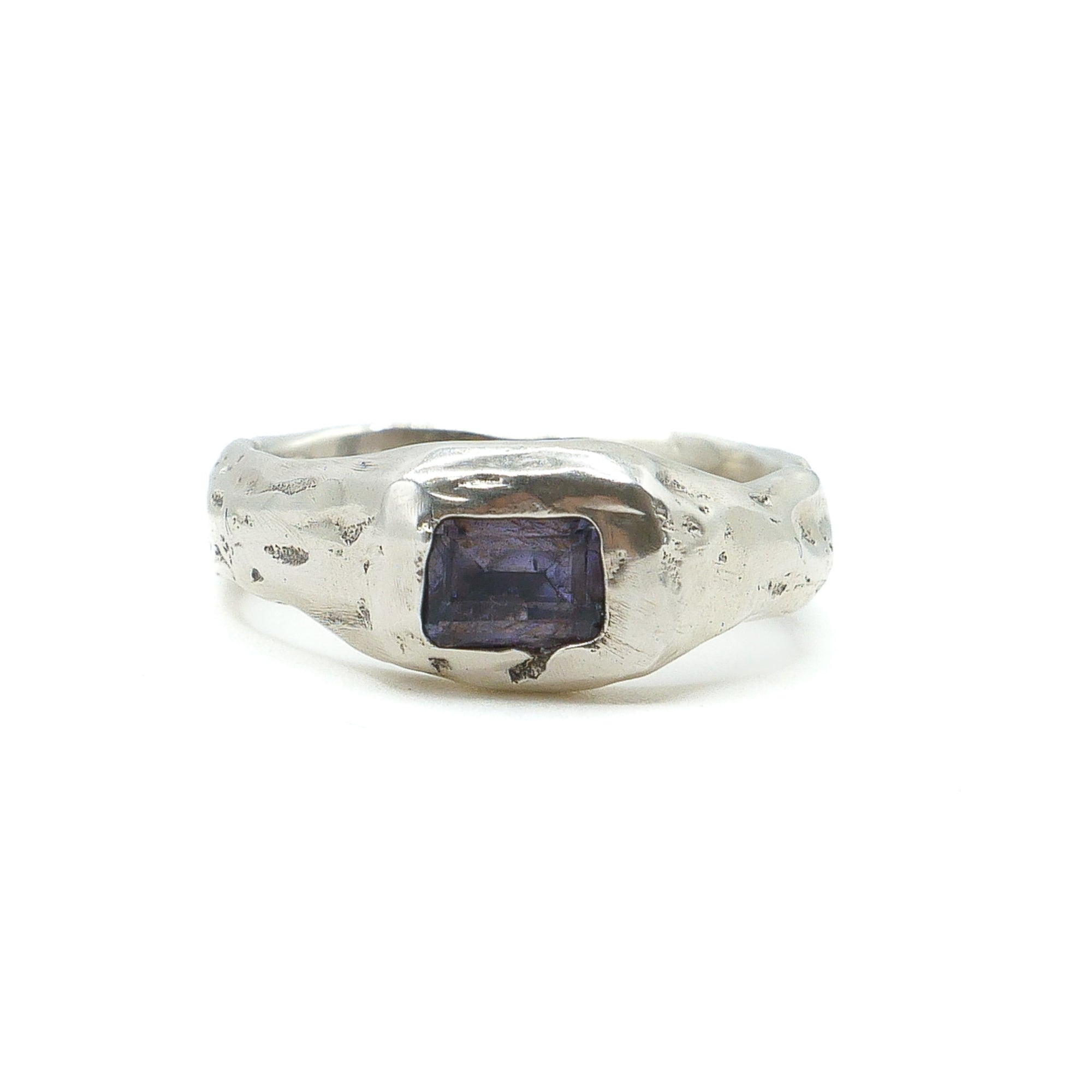 AMETHYSTE SIGNET SILVER T59