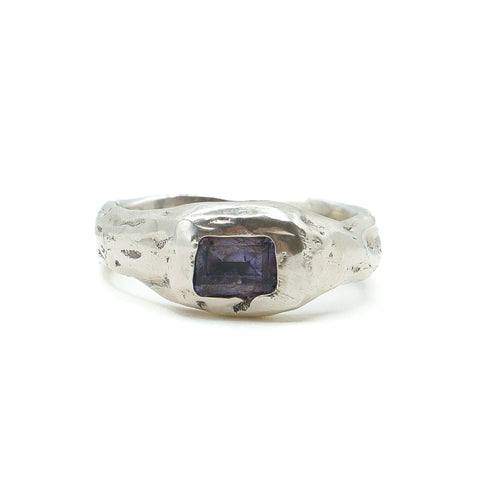 AMETHYSTE SIGNET SILVER T59