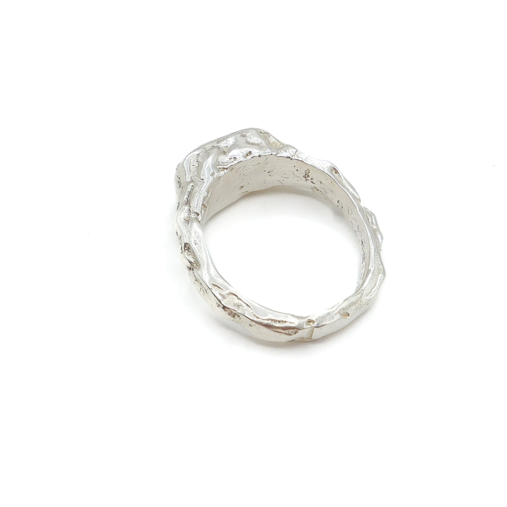 RUBIS SIGNET SILVER T53